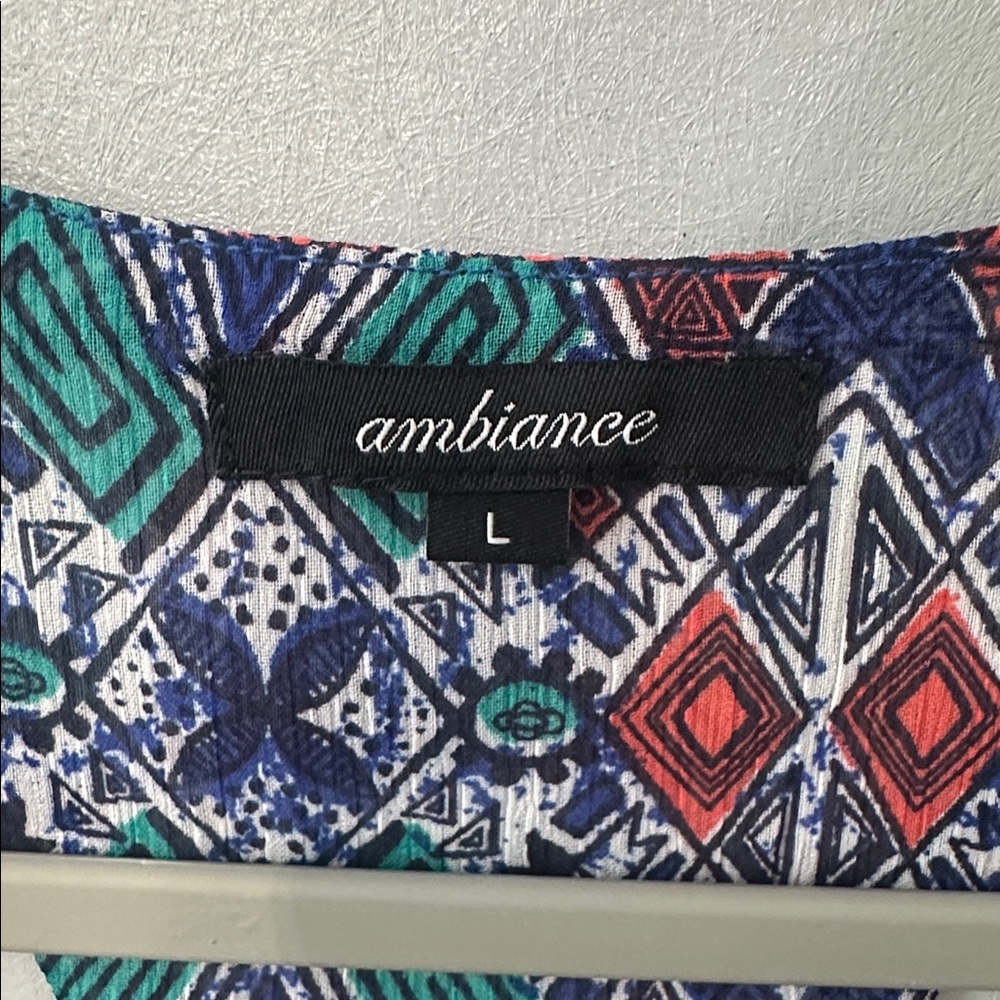 Ambiance Aztec Print Racerback Tank Top - Picture 3 of 5